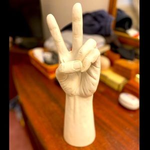 Peace Sign hand statue